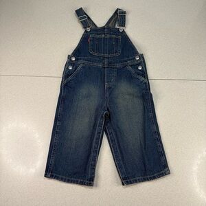 Levi's Classic Blue Denim Bibb Overalls Size 24M